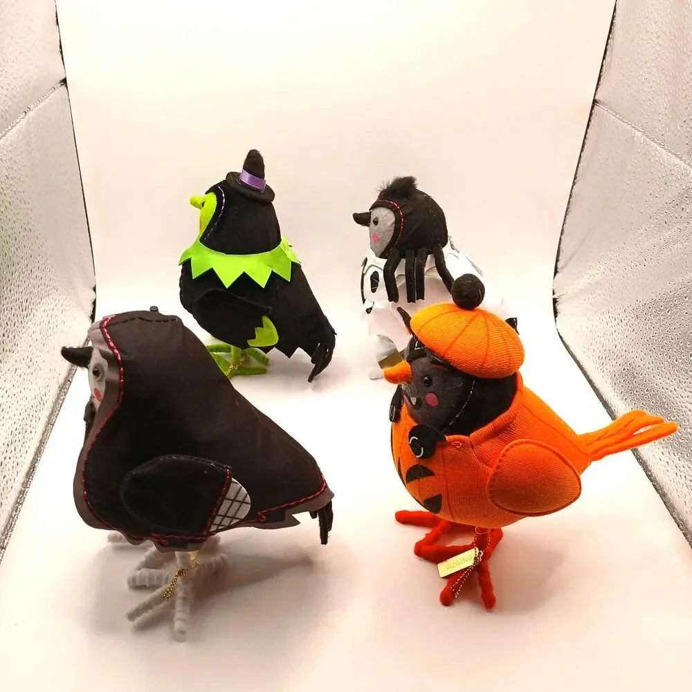 Target Pawson Halloween 2024 Birds Lot of 4 Pumpkin Spider Grim Reaper Witch